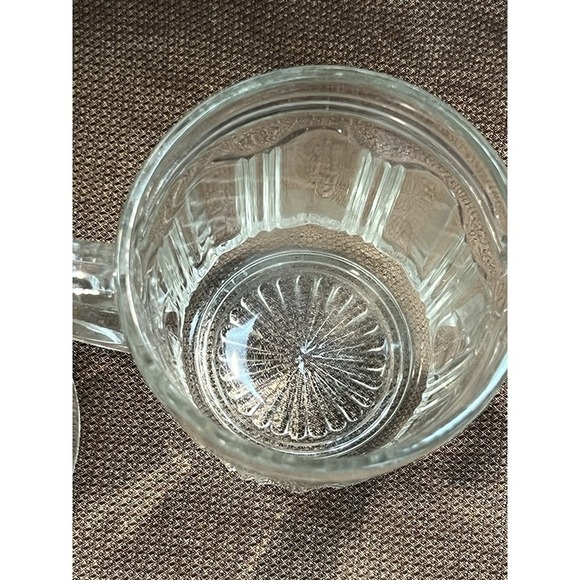 Hazel Atlas Clear Glass 2 Handle Sugar Bowl w/Lid ~ Vintage 1930s (1656) - Picture 6 of 8